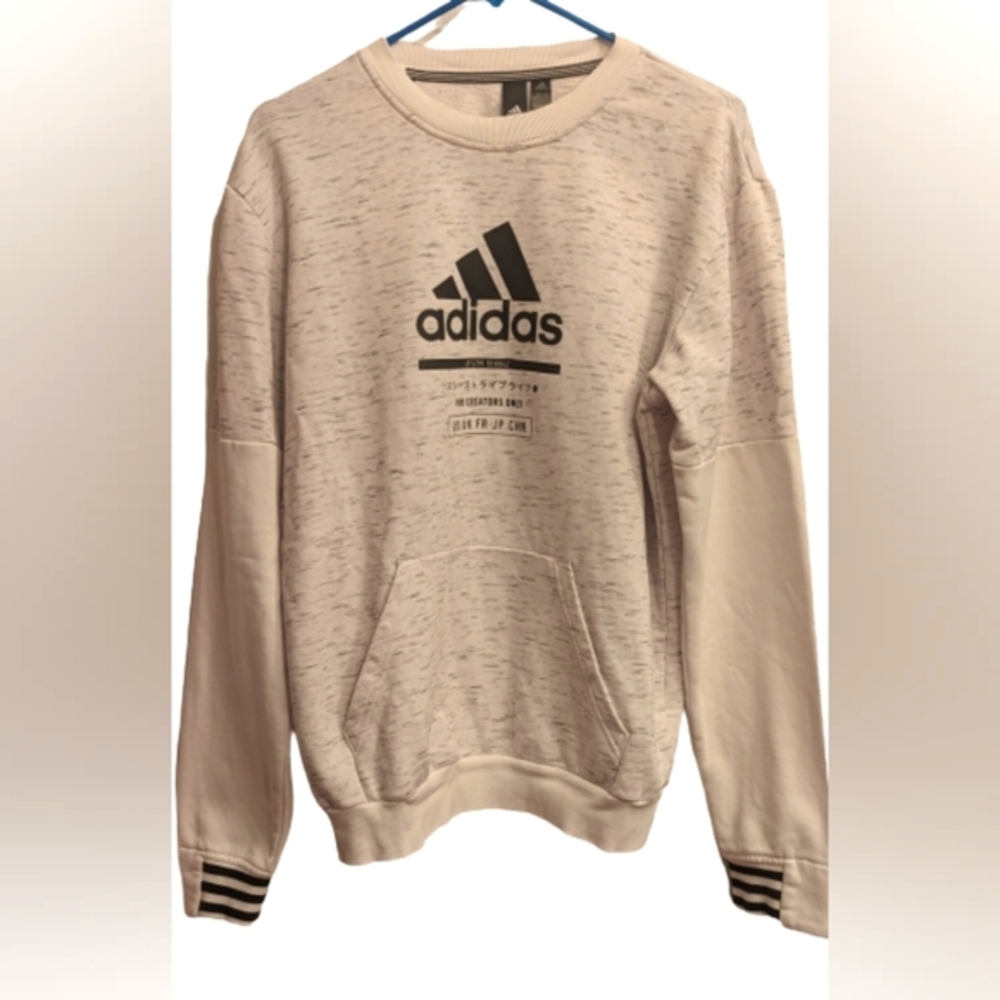 GUC ADIDAS grey white black for creators only 79% cotton 21% polyester crew neck